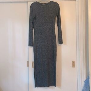 Zara metallic body con dress